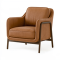 Fauteuil 90 x 85 x 88 cm aspect cuir cognac style contemporain