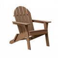 Fauteuil de jardin Adirondack 83 x 79 x 98 cm en plastique marron style rustique