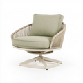 Fauteuil de jardin 83 x 78 x 83 cm en corde tressée vert sauge pivotant